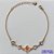 PULSEIRA NO BRUTO PRONTO PARA O BANHO - PULSEIRA TIPO VAN CLEEF 11MM COM 4 PINGENTES CORAÇÕES EM VIDRO LILÁS - TAMANHO 18CM COM EXTENSOR E FECHO LAGOSTA - COMPOSIÇÃO: LATÃO / VIDRO - PESO 3GR - BRU9723 - Imagem 1