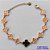 PULSEIRA NO BRUTO PRONTO PARA O BANHO - PULSEIRA COM 10 PINGENTES TIPO VAN CLEEF 11MM E 1 PINGENTE 14MM PRETO - TAMANHO 18CM COM EXTENSOR E FECHO LAGOSTA - COMPOSIÇÃO: LATÃO / RESINA - PESO 9,6GR - BRU9743 - Imagem 1