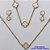 CONJUNTO NO BRUTO PRONTO PARA O BANHO - TIPO VAN CLEEF MADRE PÉROLA (SHOCKER, BRINCO E PULSEIRA) PINGENTE EM MADRE PÉROLA - PESO TOTAL 10,9GR - CORRENTE ELO PORTUGUÊS E FECHO LAGOSTA COM EXTENSOR BRU9753 - Imagem 1