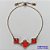 PULSEIRA GRAVATINHA NO BRUTO PRONTO PARA O BANHO - PULSEIRA AJUSTÁVEL TIPO VAN CLEEF COM PINGENTES EM VIDROS VERMELHOS - PESO 4,1GR - COMPOSIÇÃO: LATÃO / VIDRO - BRU9831 - Imagem 1
