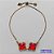PULSEIRA GRAVATINHA NO BRUTO PRONTO PARA O BANHO - PULSEIRA AJUSTÁVEL TIPO VAN CLEEF COM PINGENTES EM VIDROS VERMELHOS - PESO 3,9GR - COMPOSIÇÃO: LATÃO / VIDRO - BRU9832 - Imagem 1