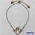 PULSEIRA GRAVATINHA NO BRUTO PRONTO PARA O BANHO - PULSEIRA AJUSTÁVEL TIPO VAN CLEEF COM PINGENTES EM VIDRO ROSA 14MM - PESO 2,4GR - COMPOSIÇÃO: LATÃO / VIDRO - BRU9834 - Imagem 1