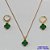CONJUNTO NO BRUTO PRONTO PARA O BANHO  - CONJUNTO TIPO VAN CLEEF - GARGANTILHA COM CORRENTE VENEZIANA DE 45CM - BRINCO COM PINGENTES 11MM COM ARGOLA DE PRESSÃO - PESO TOTAL: 4,0GR - BRU9895 - Imagem 1