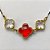 PULSEIRA GRAVATINHA NO BRUTO PRONTO PARA O BANHO - PULSEIRA AJUSTÁVEL TIPO VAN CLEEF COM PINGENTES EM VIDROS CRISTAIS 11MM E VERMELHO 15MM - PESO 4GR - COMPOSIÇÃO: LATÃO / VIDRO - BRU9919 - Imagem 2
