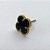 BRINCO NO BRUTO PRONTO PARA O BANHO -  (CX.44)  BRINCO DE PINO COM PINGENTE TIPO VAN CLEEF 10MM PRETO - COMPOSIÇÃO: LATÃO / RESINA - PESO 1,5GR - BRU10023 - Imagem 2