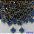 ACESSÓRIO NO BRUTO PRONTO PARA O BANHO - PINGENTE TIPO VAN CLEEF AZUL COM UMA ARGOLINHA - COMPOSIÇÃO: LATÃO / VIDRO - TAMANHO 10MM -  (VENDIDO POR UNIDADE) PESO TOTAL 0,6GR - BRU0001716 - Imagem 1