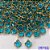 ACESSÓRIO NO BRUTO PRONTO PARA O BANHO - PINGENTE TIPO VAN CLEEF AZUL CLARO COM UMA ARGOLINHA - COMPOSIÇÃO: LATÃO / VIDRO - TAMANHO 10MM -  (VENDIDO POR UNIDADE) PESO TOTAL 0,6GR - BRU0001717 - Imagem 1