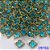 ACESSÓRIO NO BRUTO PRONTO PARA O BANHO - PINGENTE TIPO VAN CLEEF AZUL CLARO COM DUAS ARGOLINHAS - COMPOSIÇÃO: LATÃO / VIDRO - TAMANHO 10MM -  (VENDIDO POR UNIDADE) PESO TOTAL 0,6GR - BRU0001718 - Imagem 1