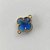 ACESSÓRIO NO BRUTO PRONTO PARA O BANHO - PINGENTE TIPO VAN CLEEF AZUL COM DUAS ARGOLINHAS - COMPOSIÇÃO: LATÃO / VIDRO - TAMANHO 10MM -  (VENDIDO POR UNIDADE) PESO TOTAL 0,6GR - BRU0001720 - Imagem 2