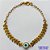 PULSEIRA NO BRUTO PRONTO PARA O BANHO - PULSEIRA ESCAMAS COM OLHO GREGO - TAMANHO: 18CM COM FECHO LAGOSTA - PESO 2,3GR -  BRU10093 - Imagem 1