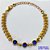 PULSEIRA NO BRUTO PRONTO PARA O BANHO(CX66) - PULSEIRA ESCAMAS COM PEDRAS AZUIS - TAMANHO: 18CM COM FECHO LAGOSTA - PESO 2,5GR -  BRU10094 - Imagem 1