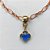 PULSEIRA NO BRUTO PRONTO PARA O BANHO -  PULSEIRA COM PINGENTE TIPO VAN CLEEF 10MM EM VIDRO AZUL - TAMANHO 18CM COM EXTENSOR E FECHO LAGOSTA - PESO 3,2GR - COMPOSIÇÃO: LATÃO / VIDRO - PENDENTE: ABS - BRU10139 - Imagem 2