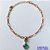 PULSEIRA NO BRUTO PRONTO PARA O BANHO -  PULSEIRA COM PINGENTE TIPO VAN CLEEF 10MM EM VIDRO VERDE - TAMANHO 18CM COM EXTENSOR E FECHO LAGOSTA - PESO 3,2GR - COMPOSIÇÃO: LATÃO / VIDRO - PENDENTE: ABS - BRU10147 - Imagem 1