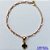 PULSEIRA NO BRUTO PRONTO PARA O BANHO -  PULSEIRA COM PINGENTE TIPO VAN CLEEF 10MM PRETO - TAMANHO 18CM COM EXTENSOR E FECHO LAGOSTA - PESO 2,9GR - COMPOSIÇÃO: LATÃO / RESINA - PENDENTE: ABS - BRU10150 - Imagem 1