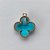 ACESSÓRIO NO BRUTO PRONTO PARA O BANHO - PINGENTE TIPO VAN CLEEF AZUL COM UMA ARGOLINHA - COMPOSIÇÃO: LATÃO / VIDRO - TAMANHO 14MM - (VENDIDO POR UNIDADE) PESO TOTAL 1,3GR - BRU0001786 - Imagem 2
