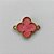 ACESSÓRIO NO BRUTO PRONTO PARA O BANHO - PINGENTE TIPO VAN CLEEF ROSA COM DUAS ARGOLINHAS - COMPOSIÇÃO: LATÃO / RESINA - TAMANHO 14MM - (VENDIDO POR UNIDADE) PESO TOTAL 0,8GR - BRU0001790 - Imagem 2
