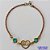PULSEIRA NO BRUTO PRONTO PARA O BANHO - PULSEIRA COM PEDRAS AZUIS CLARAS E PINGENTE CORAÇÃO VAZADO PALAVRA LOVE - TAMANHO 17CM - PESO 1,8GR - FECHO LAGOSTA - BRU10193 - Imagem 1