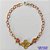 PULSEIRA NO BRUTO PRONTO PARA O BANHO(CX66) - PULSEIRA COM CORAÇÕES E PINGENTE TIPO VAN CLEEF - TAMANHO 18CM - PESO 2,4GR - FECHO LAGOSTA - BRU10195 - Imagem 1