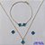 CONJUNTO NO BRUTO PRONTO PARA O BANHO - TIPO VAN CLEEF AZUL (GARGANTILHA, BRINCO E PULSEIRA) PINGENTE 14MM - GARGANTILHA COM CORRENTE CADEADO 45CM E FECHO LAGOSTA - BRINCOS DE PINO E PULSEIRA 18CM - PESO TOTAL: 5,6GR - BRU10218 - Imagem 1