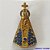 PINGENTE NO BRUTO PRONTO PARA O BANHO(cx23) - PINGENTE NOSSA SRA APARECIDA CRAVEJADA EM MICROS ZIRCÔNIAS AZUIS (PX000217 C001) - COMPOSIÇÃO: LATÃO / ZIRCÔNIA - TAMANHO 10X20MM -  PESO TOTAL 1,3GR - BRU10272 - Imagem 1