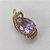 CONJUNTO NO BRUTO PRONTO PARA O BANHO - (CX26) CONJUNTO SEM CORRENTE (CX001879 C022) - (PINGENTE E BRINCOS) PINGENTE DE 18MM PEDRA EM ZIRCÔNIA LILÁS - PESO TOTAL 4GR -  BRU10300 - Imagem 2