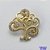 PINGENTE NO BRUTO PRONTO PARA O BANHO (CX26) - PINGENTE ÁRVORE DA VIDA VAZADA CRAVEJADA EM MICROS ZIRCÔNIAS (PX000122) - COMPOSIÇÃO: LATÃO / ZIRCÔNIA - TAMANHO 16X16MM - PESO TOTAL 1,4GR - BRU10308 - Imagem 1
