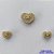 CONJUNTO NO BRUTO PRONTO PARA O BANHO (CX26)- CONJUNTO SEM CORRENTE (CX001576) - (PINGENTE E BRINCOS) PINGENTE CORAÇÃO 10X11MM CRAVEJADO EM MICRO ZIRCÔNIAS - PESO TOTAL 2,4GR -  BRU10311 - Imagem 1