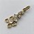 CONJUNTO NO BRUTO PRONTO PARA O BANHO (CX26)- CONJUNTO SEM CORRENTE (CX001875) - (PINGENTE E BRINCOS) PINGENTE FLOR 10X21MM CRAVEJADO EM MICRO ZIRCÔNIAS - PESO TOTAL 2,9GR -  BRU10313 - Imagem 2