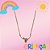 GARGANTILHA NO BRUTO PRONTO PARA O BANHO (CX27) - GARGANTILHA INFANTIL CORRENTE CADEADO 35CM + EXTENSOR  - PINGENTE CRAVEJADO EM MICROS ZIRCÔNIAS 7X17MM (ACS001541W) - COMPOSIÇÃO: LATÃO / ZIRCÔNIA - PESO TOTAL: 2,4GR - BRU10370 - Imagem 1