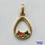PINGENTE NO BRUTO PRONTO PARA O BANHO (CX26) - PINGENTE GOTA VAZADA COM ZIRCÔNIAS COLORIDAS 8X14MM (PX001337) - COMPOSIÇÃO: LATÃO / ZIRCÔNIA  - PESO TOTAL 0,6GR - BRU10391 - Imagem 1