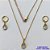 CONJUNTO NO BRUTO PRONTO PARA O BANHO - GARGANTILHA COM CORRENTE CADEADO DE 45CM - BRINCO COM ZIRCÔNIA 8X10MM COM ARGOLA DE PRESSÃO - PESO TOTAL: 4GR - BRU10461 - Imagem 1