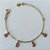 PULSEIRA NO BRUTO PRONTO PARA O BANHO(CX66)- PULSEIRA INFANTIL COM PINGENTES QUADRADOS ROSAS - TAMANHO 12CM + EXTENSOR - PESO 1,4GR - FECHO REDONDO - BRU10473 - Imagem 2