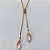 GARGANTILHA NO BRUTO PRONTO PARA O BANHO - COM CORRENTE VENEZIANA DE 45CM + EXTENSOR - " TIPO GRAVATINHA " AJUSTÁVEL - COM DOIS PINGENTES EM VIDROS ROSAS 6X14MM - PESO TOTAL 3,4GR - BRU10512 - Imagem 2