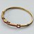 PULSEIRA (BRACELETE) NO BRUTO PRONTO PARA O BANHO(CX114) - COM DETALHES VAZADOS E CRAVEJADA COM MICROS ZIRCÔNIAS ROSA - PESO TOTAL 12,2GR - BRU10577 - Imagem 2