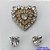 CONJUNTO NO BRUTO PRONTO PARA O BANHO (CX17) - CONJUNTO SEM CORRENTE - (PINGENTE E BRINCOS) PINGENTE FORMATO CORAÇÃO CRAVEJADO COM ZIRCÔNIAS CRISTAL 28MM E BRINCO PINO FORMATO CORAÇÃO ZIRCÔNIA CRISTAL 8MM- PESO TOTAL 8.4GR -  BRU10610 - Imagem 1