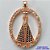 PINGENTE NO BRUTO PRONTO PARA O BANHO (CX30) PINGENTE NOSSA SENHORA APARECIDA 22X30MM  ALTA FUSÃO( TODA CRAVEJADO EM MICRO ZIRCÔNIAS - PESO 4.0GR - BRU0001932 - Imagem 1