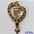 PINGENTE NO BRUTO PRONTO PARA O BANHO (CX30) - PINGENTE NOSSA SENHORA APARECIDA COM MICRO ZIRCÔNIAS COLORIDAS 17MM PESO 1.7GR- BRU0001935 - Imagem 1