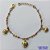 PULSEIRA NO BRUTO PRONTO PARA O BANHO(CX61) - PULSEIRA INFANTIL BOLINHAS E CORAÇÕES LISOS E VAZADOS - TAMANHO 13CM + EXTENSOR - PESO 2,3GR - FECHO LAGOSTA - BRU10653 - Imagem 1