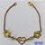 PULSEIRA NO BRUTO PRONTO PARA O BANHO(CX61) - PULSEIRA FLORES COM STRASS E CORAÇÃO LOVE- TAMANHO 16CM + EXTENSOR - PESO 1.7GR - FECHO LAGOSTA - BRU10658 - Imagem 1