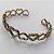 PULSEIRA (BRACELETE) NO BRUTO PRONTO PARA O BANHO (CX42) - CORAÇÕES VAZADOS E  COM  ZIRCÔNIAS CRISTAIS - PESO TOTAL 10GR - BRU10685 - Imagem 2