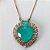 CONJUNTO NO BRUTO PRONTO PARA O BANHO - (CX64) CONJUNTO COM CORRENTE VENEZIANA 45CM - PINGENTE ZIRCÔNIA VERDE COM BASE CRAVEJADA COM MICRO ZIRCÔNIAS CRISTAIS E BRINCOS DE PINO COM ZIRCÔNIA - COMPOSIÇÃO: LATÃO E ZIRCÔNIA - PESO TOTAL 14GR -  BRU10884 - Imagem 2