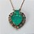CONJUNTO NO BRUTO PRONTO PARA O BANHO - (CX64) CONJUNTO COM CORRENTE VENEZIANA 45CM - PINGENTE ZIRCÔNIA VERDE COM BASE CRAVEJADA COM MICRO ZIRCÔNIAS COLORIDAS E BRINCOS DE PINO COM ZIRCÔNIA - COMPOSIÇÃO: LATÃO E ZIRCÔNIA - PESO TOTAL 14GR -  BRU10889 - Imagem 2