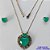 CONJUNTO NO BRUTO PRONTO PARA O BANHO - (CX64) CONJUNTO COM CORRENTE VENEZIANA 45CM - PINGENTE ZIRCÔNIA VERDE COM BASE CRAVEJADA COM MICRO ZIRCÔNIAS COLORIDAS E BRINCOS DE PINO COM ZIRCÔNIA - COMPOSIÇÃO: LATÃO E ZIRCÔNIA - PESO TOTAL 14GR -  BRU10889 - Imagem 1