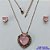 CONJUNTO NO BRUTO PRONTO PARA O BANHO - (CX64) CONJUNTO COM CORRENTE VENEZIANA 45CM - PINGENTE ZIRCÔNIA ROSA COM BASE CRAVEJADA COM MICRO ZIRCÔNIAS COLORIDAS E BRINCOS DE PINO COM ZIRCÔNIA - COMPOSIÇÃO: LATÃO E ZIRCÔNIA - PESO TOTAL 14GR -  BRU10890 - Imagem 1