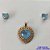CONJUNTO NO BRUTO PRONTO PARA O BANHO(TTUU)(CX01) - (SEM CORRENTE) - PINGENTE ZIRCÔNIA AZUL COM BASE CRAVEJADA COM MICRO ZIRCÔNIAS CRISTAIS E BRINCOS DE PINO COM ZIRCÔNIA - COMPOSIÇÃO: LATÃO E ZIRCÔNIA - PESO TOTAL 11GR -  BRU10914 - Imagem 1