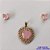CONJUNTO NO BRUTO PRONTO PARA O BANHO - (SEM CORRENTE) - PINGENTE ZIRCÔNIA ROSA COM BASE CRAVEJADA COM MICRO ZIRCÔNIAS CRISTAIS E BRINCOS DE PINO COM ZIRCÔNIA - COMPOSIÇÃO: LATÃO E ZIRCÔNIA - PESO TOTAL 11GR -  BRU10916 - Imagem 1