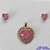 CONJUNTO NO BRUTO PRONTO PARA O BANHO(TTUU)(CX01) - (SEM CORRENTE) - PINGENTE ZIRCÔNIA LILÁS COM BASE CRAVEJADA COM MICRO ZIRCÔNIAS CRISTAIS E BRINCOS DE PINO COM ZIRCÔNIA - COMPOSIÇÃO: LATÃO E ZIRCÔNIA - PESO TOTAL 11GR -  BRU10919 - Imagem 1