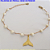 PULSEIRA NO BRUTO PRONTO PARA O BANHO EM PEROLA DE CORAÇÃO - PESO TOTAL 2,6GR - COLAR 18CM+EXTENSOR -BRU10947 - Imagem 1