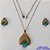 CONJUNTO NO BRUTO PRONTO PARA O BANHO(TTUU) -  COM CORRENTE VENEZIANA 45CM - PINGENTE VAZADO COM ZIRCÔNIA VERDE E BASE CRAVEJADA COM MICRO ZIRCÔNIAS CRISTAIS E BRINCOS DE PINO COM ZIRCÔNIA - COMPOSIÇÃO: LATÃO E ZIRCÔNIA - PESO TOTAL 11,7GR - BRU11201 - Imagem 1