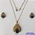 CONJUNTO NO BRUTO PRONTO PARA O BANHO(TTUU)(CX01) COM CORRENTE VENEZIANA 45CM - PINGENTE VAZADO COM ZIRCÔNIA PRETA E BASE CRAVEJADA COM MICRO ZIRCÔNIAS CRISTAIS E BRINCOS DE PINO COM ZIRCÔNIA - COMPOSIÇÃO: LATÃO E ZIRCÔNIA - PESO TOTAL 11,7GR - BRU11202 - Imagem 1